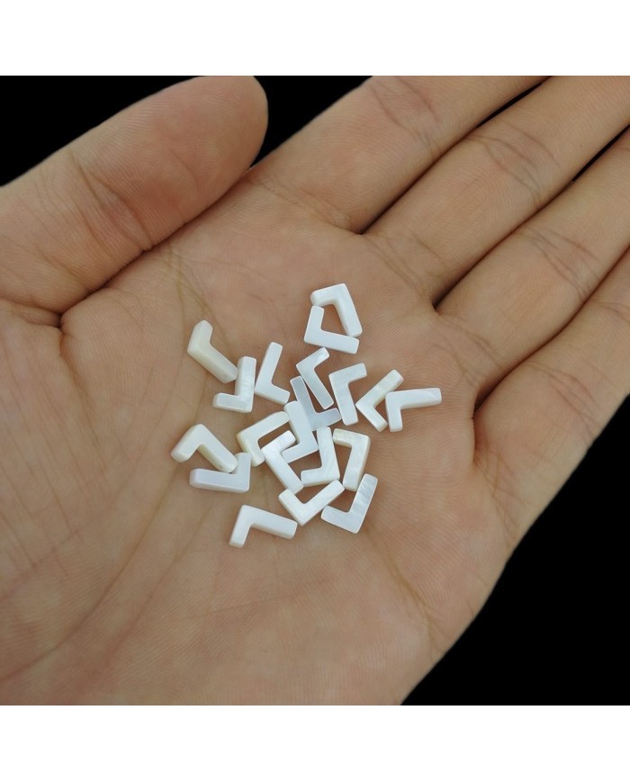 Doğal sedef taş Kolye Küpe Ucu - L HARF