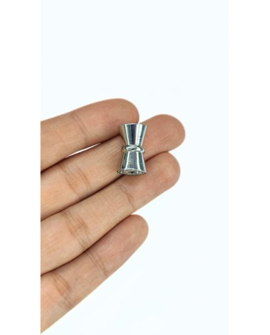 Mıknatıslı Kum Saati Kolye Bileklik Kilidi Kapama Nikel - 1 Adet