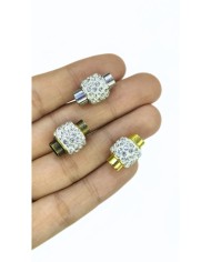 Mıknatıslı Zirkon Taşlı Kolye Bileklik Kilidi Kapama Antik Yeşil - 1 Adet