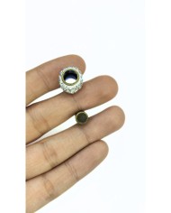 Mıknatıslı Zirkon Taşlı Kolye Bileklik Kilidi Kapama Antik Yeşil - 1 Adet