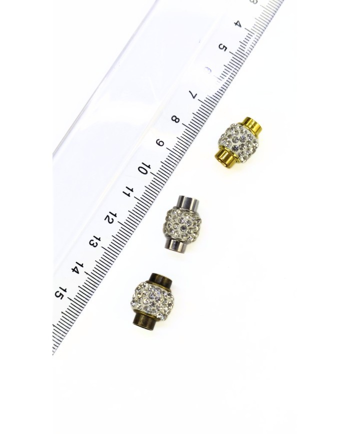 Mıknatıslı Zirkon Taşlı Kolye Bileklik Kilidi Kapama Antik Yeşil - 1 Adet