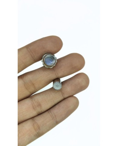 Mıknatıslı Zirkon Taşlı Kolye Bileklik Kilidi Kapama Nikel - 1 Adet