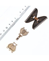 Kelebek 3 Halkalı Kolye Bileklik Kilit Kapama Pembe - 1 Adet