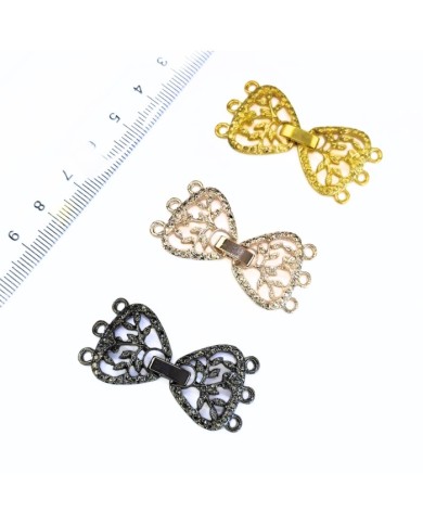 Kelebek 3 Halkalı Kolye Bileklik Kilit Kapama Pembe - 1 Adet