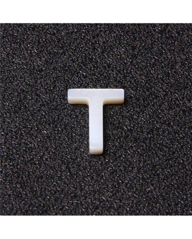 Sedef doğal taş Harf Kolye Küpe Ucu - T HARF