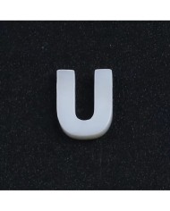 Doğal sedef taş Kolye Küpe Ucu - U HARF