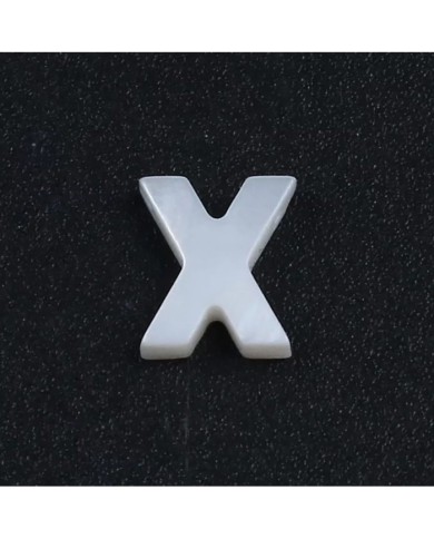 Doğal sedef taş Kolye Küpe Ucu - X HARF