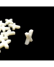 Doğal sedef taş Kolye Küpe Ucu - X HARF