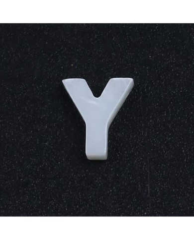 Doğal sedef taş Kolye Küpe Ucu - Y HARF