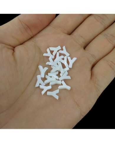 Doğal sedef taş Kolye Küpe Ucu - Y HARF