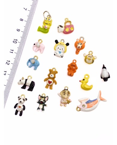 Pirinç Zirkon Mineli Panda Kolye Bileklik Ucu Charm 1 Adet