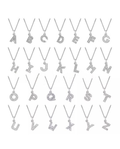 Taşlı Harfler - Üstten Kulplu Gümüş - C - 2 Adet