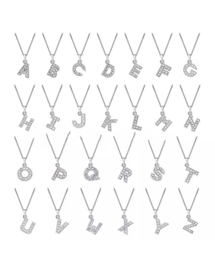 Taşlı Harfler - Üstten Kulplu Gümüş - F - 2 Adet