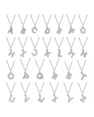 Taşlı Harfler - Üstten Kulplu Gümüş - F - 2 Adet