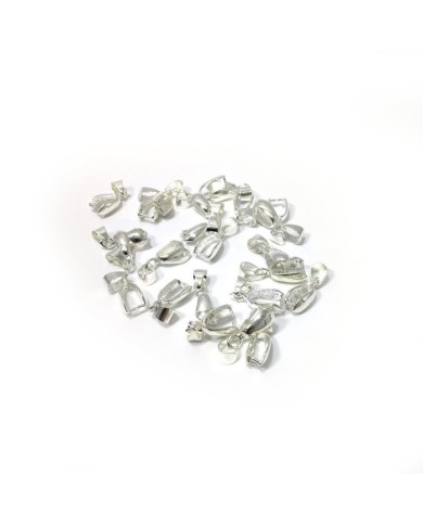 Reçine Epoksi Takı Kıskacı - Gümüş - 6.5 mm - 10 Adet