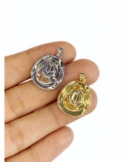 Pirinç Zirkon Mineli Kovboy Şapkası Kolye Bileklik Ucu Charm Altın 1 Adet