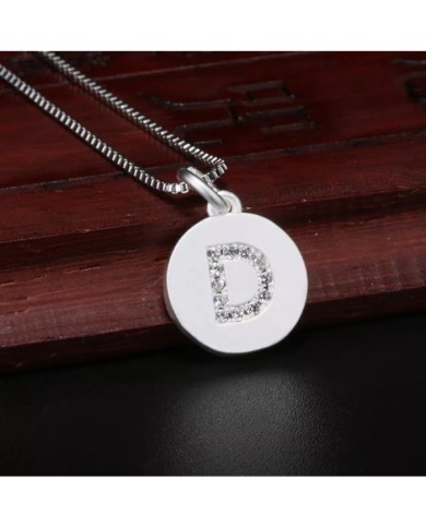 Taşlı Harf - Gümüş - D - 2 Adet