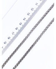 Çelik Geçmeli Kare Zincir Kolye Bileklik Nikel Renk 4x4mm - 1m