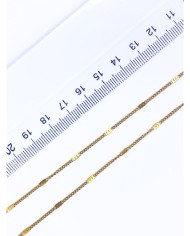 Çelik Ara Ezmeli Zincir Kolye Bileklik Altın Renk 2x3mm - 1m