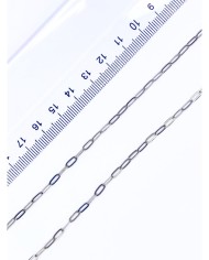 Çelik Ataç Zincir Kolye Bileklik Nikel Renk 4x6mm - 1m