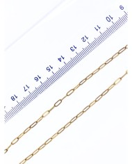 Çelik Ataç Zincir Kolye Bileklik Altın Renk 4x6mm - 1m