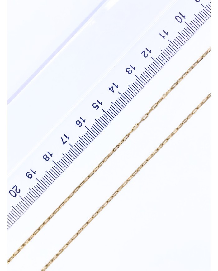 Çelik Ataç Zincir Kolye Bileklik Altın Renk 3x4mm - 1m