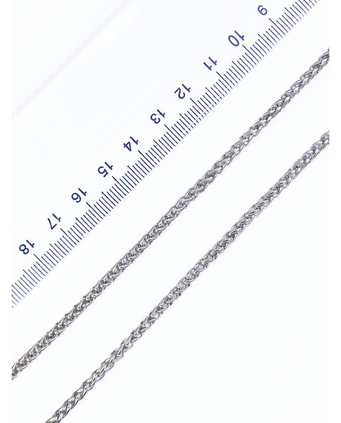 Çelik Burgulu Zincir Kolye Bileklik Nikel Renk 3x5mm - 1m