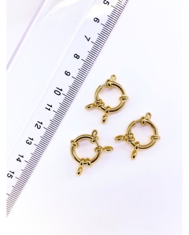 Çelik Gemici Klips Kilit Sarı 16x16mm - 1 Adet