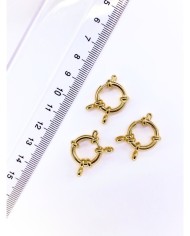 Çelik Gemici Klips Kilit Sarı 16x16mm - 1 Adet