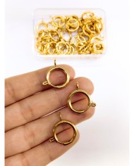 Çelik Halka Klips Kilit Sarı 16x16mm - 1 Adet