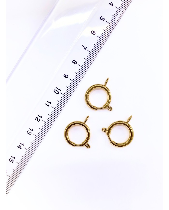 Çelik Halka Klips Kilit Sarı 16x16mm - 1 Adet
