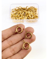 Çelik Halka Klips Kilit Sarı 12x12mm - 1 Adet