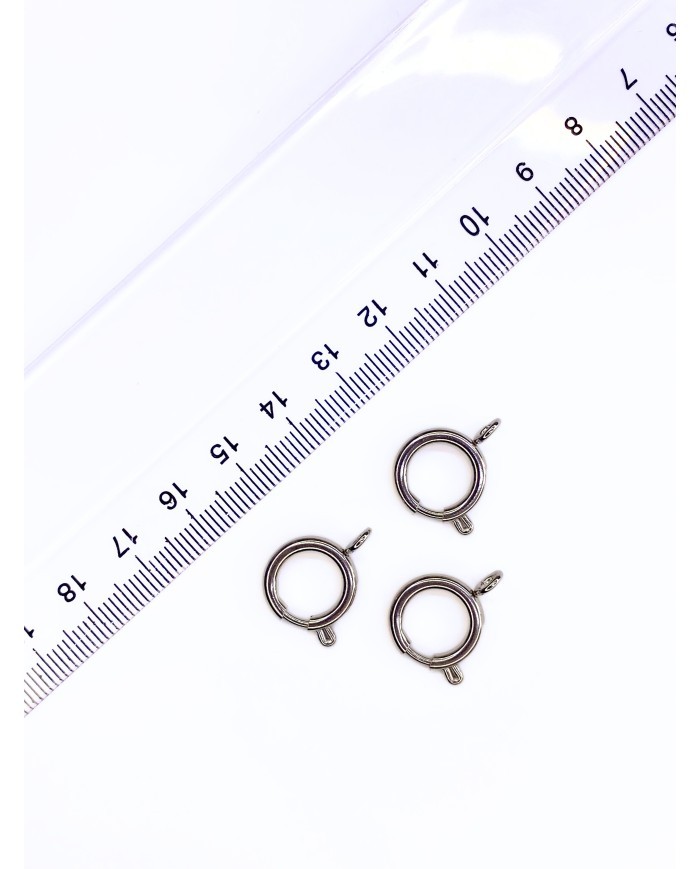 Çelik Halka Klips Kilit Nikel 14x14mm - 1 Adet
