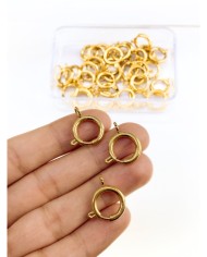 Çelik Halka Klips Kilit Sarı 14x14mm - 1 Adet