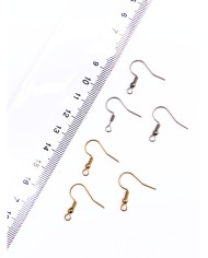 Çelik Küpe Kancası Çift Sarı 19x19mm - 10 Çift