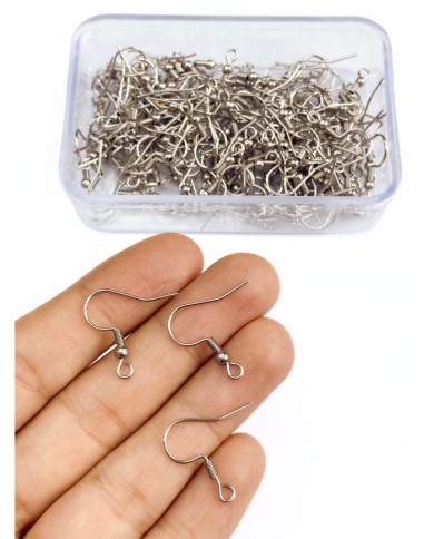 Çelik Küpe Kancası Çift Nikel 19x19mm - 10 Adet