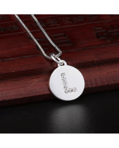 Taşlı Harf - Gümüş - L - 2 Adet