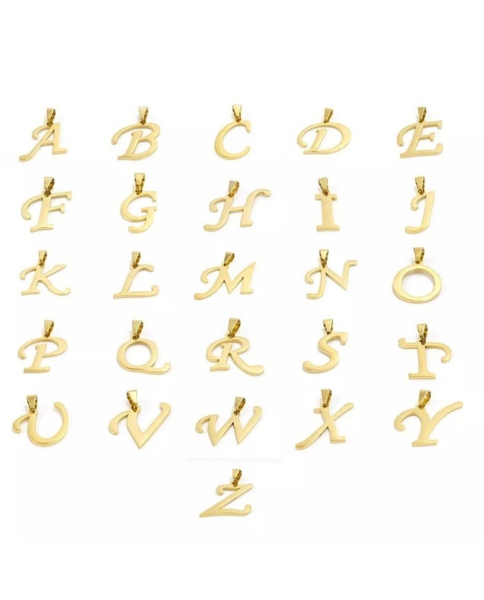 5 adet - MİNİ HARFLER - METAL KAPLAMA KULPLU GOLD - F