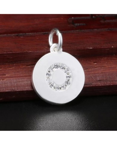 Taşlı Harf - Gümüş - O - 2 Adet