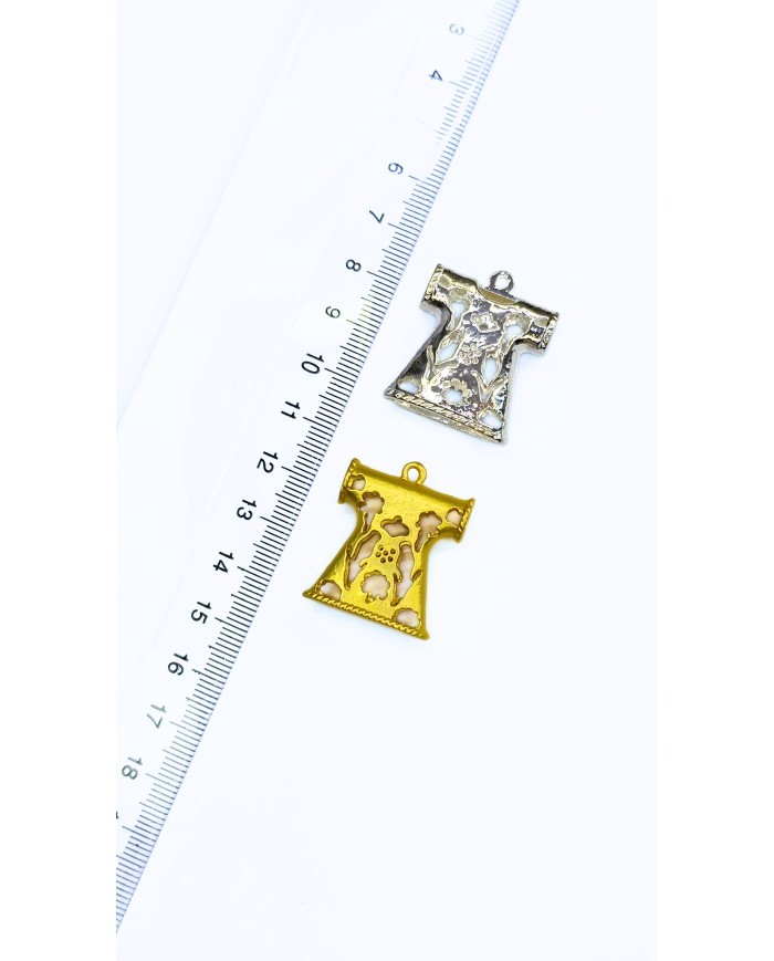Zamak Kaftan Model Tesbih İmamesi Nikel - 25x30mm