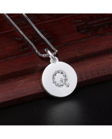 Taşlı Harf - Gümüş - Q - 2 Adet