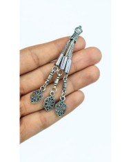 Zamak 3'lü Zincir Püsküllü İskece Uçlu Tesbih İmamesi Nikel
