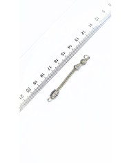 Zamak Tek Zincir Tesbih Püskülü İmameli Nikel