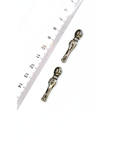 Zamak Damla Desenli Tesbih İmamesi Nikel - 8x34mm