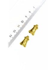 Zamak Desenli Tesbih İmamesi Sarı - 11x17mm