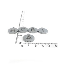 Taşlı Harf - Gümüş - R - 2 Adet