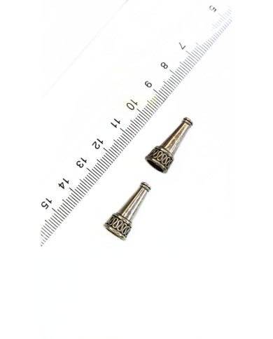 Zamak Desenli Tesbih İmamesi Nikel - 10x22mm