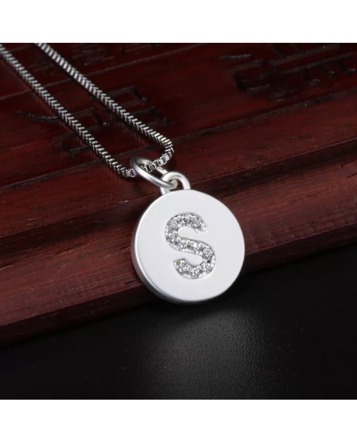 Taşlı Harf - Gümüş - S - 2 Adet