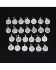 Taşlı Harf - Gümüş - S - 2 Adet