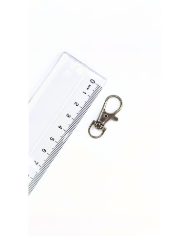 Papağan Yaylı Kanca Anahtarlık Klips Altı Yuvarlak Antrasit 18x35mm - 1 Adet